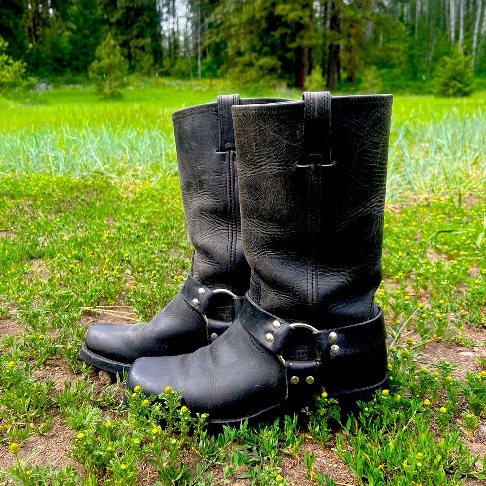 Frye calf high leather riding boots
